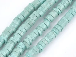 100 perles heishi naturelles 4 mm - turquoise