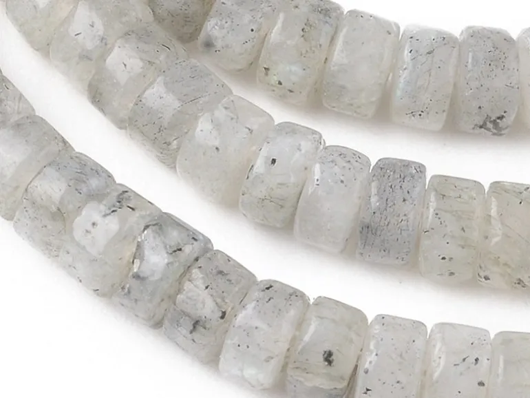 100 perles heishi naturelles 4 mm - labradorite