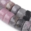 100 perles heishi naturelles 4 mm - jade naturel mauve