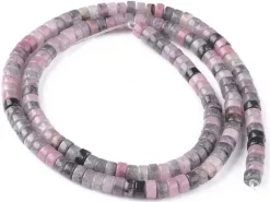 100 perles heishi naturelles 4 mm - jade naturel mauve