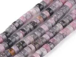 100 perles heishi naturelles 4 mm - jade naturel mauve
