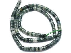 100 perles heishi naturelles 4 mm - agate mousse