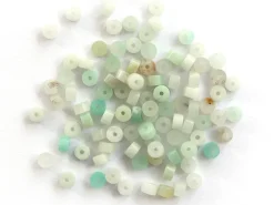 100 perles heishi naturelles 4 mm - amazonite