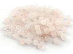 100 perles heishi naturelles 4 mm - quartz rose
