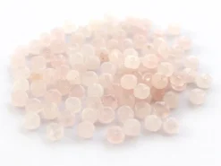 100 perles heishi naturelles 4 mm - quartz rose