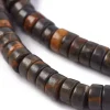 20 perles heishi naturelles 4 mm - jaspe marron