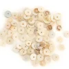 100 perles heishi rondes nacrées - Coquillage naturel
