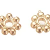 10 perles intercalaires - doré à l'or fin 18k - 5,5 x 1,5 mm