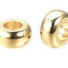 10 perles intercalaires donut - doré à l'or fin 18k - 7 x 3,5 mm