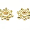 10 perles intercalaires heishi - doré à l'or fin 18k - 7,5 x 2 mm