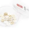 20 perles intercalaires rondelles heishi en nacre véritable - 6 mm
