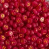 200 perles lettres dorées – rouge cerise