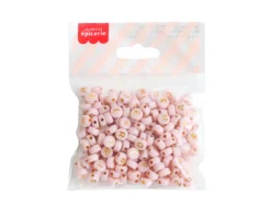 200 perles lettres dorées – Saumon Pâle