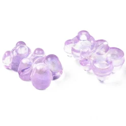 20 perles nounours/ourson acryliques - couleurs variées - 18 x 12 mm