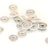 20 perles rondelles ethniques argentées - intercalaires heishi - argent foncé 9 mm
