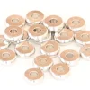 20 perles rondelles heishi arrondies argentées - 6x2 mm
