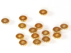 20 perles rondelles plates en laiton doré 6x1 mm