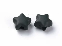 20 perles étoiles acryliques - Couleurs mattes - 9 mm