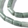 20 perles tube/colonne en pierre naturelle vert d'eau - 6 x 3 mm