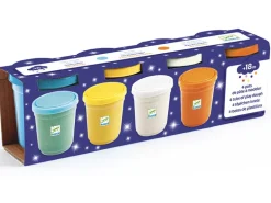 4 pots de pâte à modeler pailletées