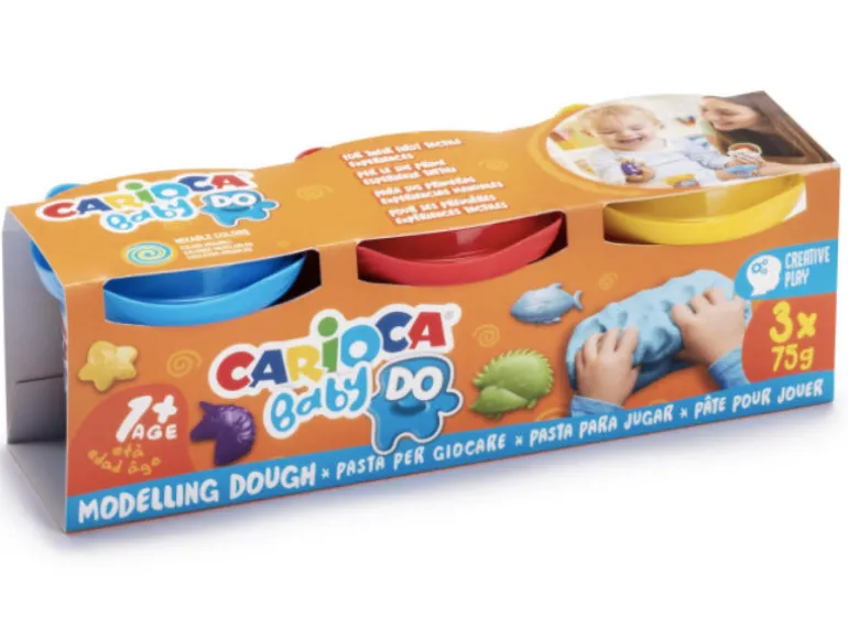 3 pots de pâte à modeler pour bébés et enfants - babydo