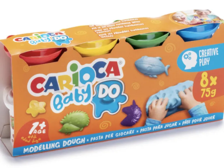 8 pots de pâte à modeler pour bébés et enfants - babydo