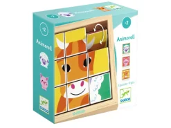 3 puzzles en bois - Animoroll - 9 pièces