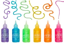 6 stylos colle à paillettes - rainbow sparkle
