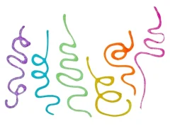 6 stylos colle à paillettes - rainbow sparkle