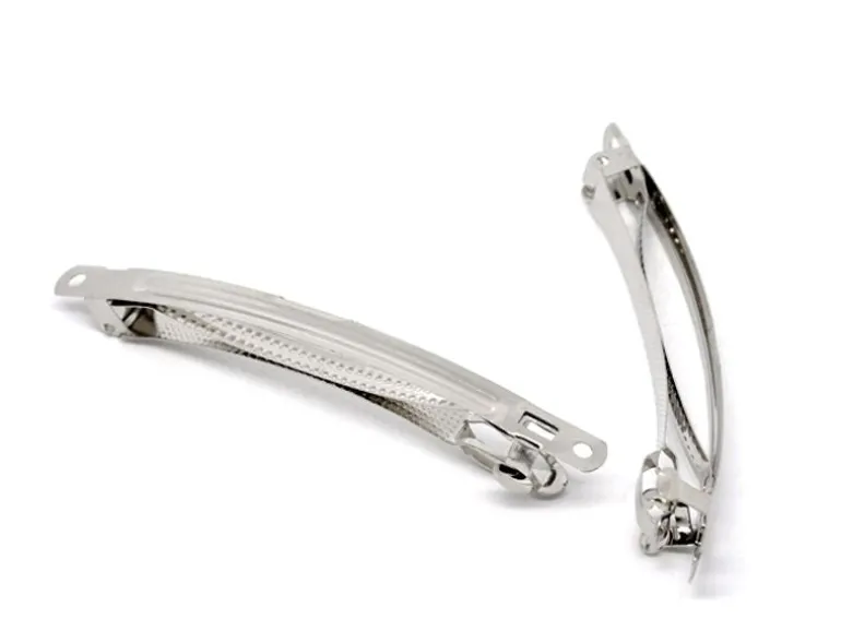 1 support barrette argenté 10 cm