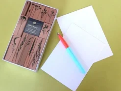 12 tampons motifs fleurs avec encre noir - Rico Design