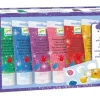 6 tubes de peinture à doigts - Paillettes - Djeco