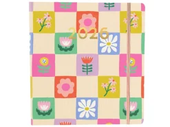 Agenda 2026 à couverture rigide - Motif à carreaux floraux - Idlewild