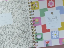 Agenda 2026 à couverture rigide - Motif à carreaux floraux - Idlewild