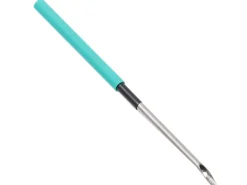 Aiguille à puncher laine - manche en caoutchouc vert 10 cm– diamètre 0,25mm