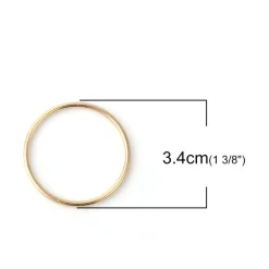 Anneau de jonction fermé doré - 34mm