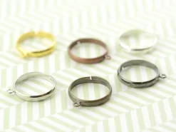 Bague avec anneau - couleur argenté clair