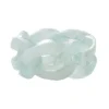 Bague chaîne en acrylique transparente - Turquoise pâle