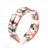 Bague en résine époxy transparente - Pomme