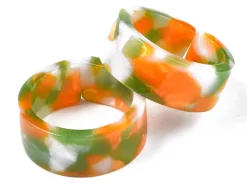Bague en résine transparente effet écaillé - Couleur aléatoire