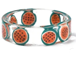 Bague en résine transparente - Fruit aléatoire