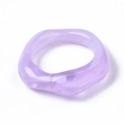 Bague en résine transparente - Lilas