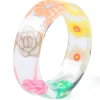 Bague en résine transparente - Fleur
