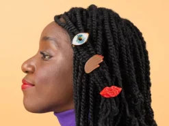 Barrette cheveux - Oeil bleu