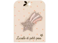 Barrette étoile filante - Pastel rose