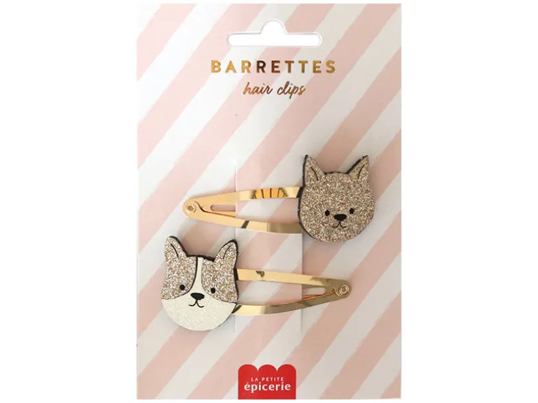 Barrettes cheveux - Chien et chat