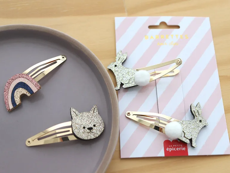 Barrettes cheveux - Lapins