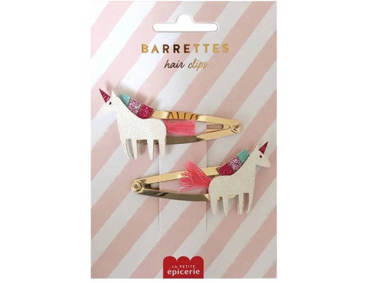 Barrettes cheveux - Licornes