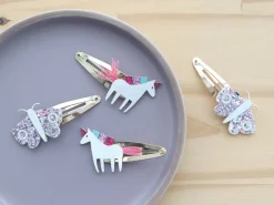 Barrettes cheveux - Licornes