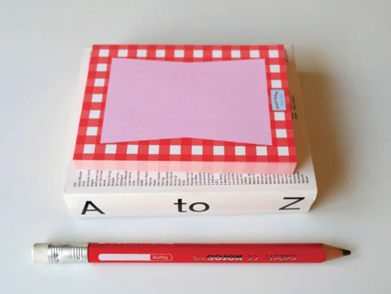 Bloc memo Vintage rouge - Design Lab